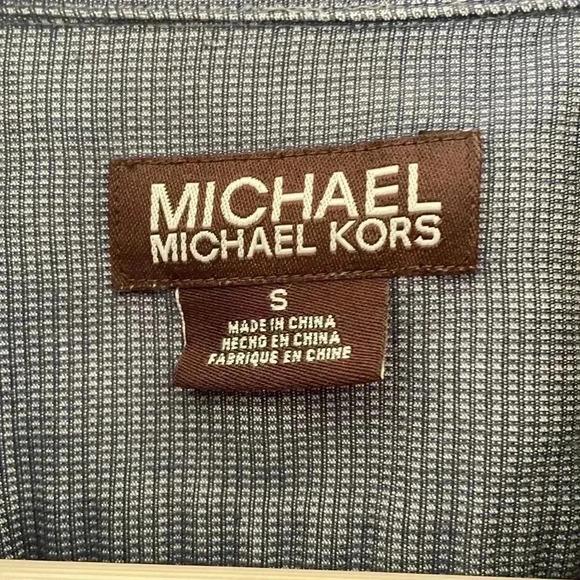 Michael Kors Gray/Blue Men’s Button Down Shirt SZ S - Picture 3 of 8
